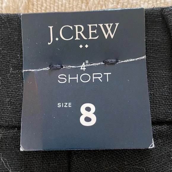NWT J Crew Scalloped Hem Black Shorts Size 8 - Picture 4 of 5